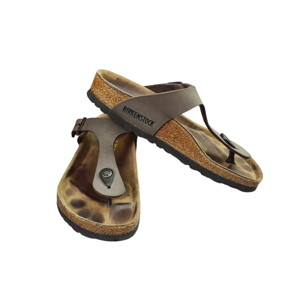 Birkenstock Gizeh Mocha Brown Birko-Flor Thong Sandals EU 36 US Women 5-5.5
